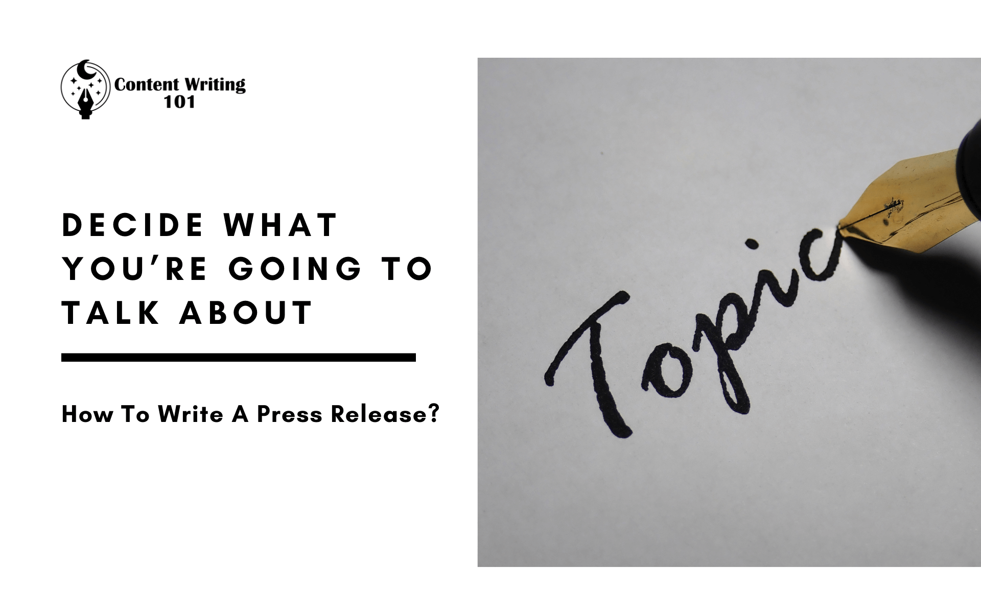 How To Write A Press Release?