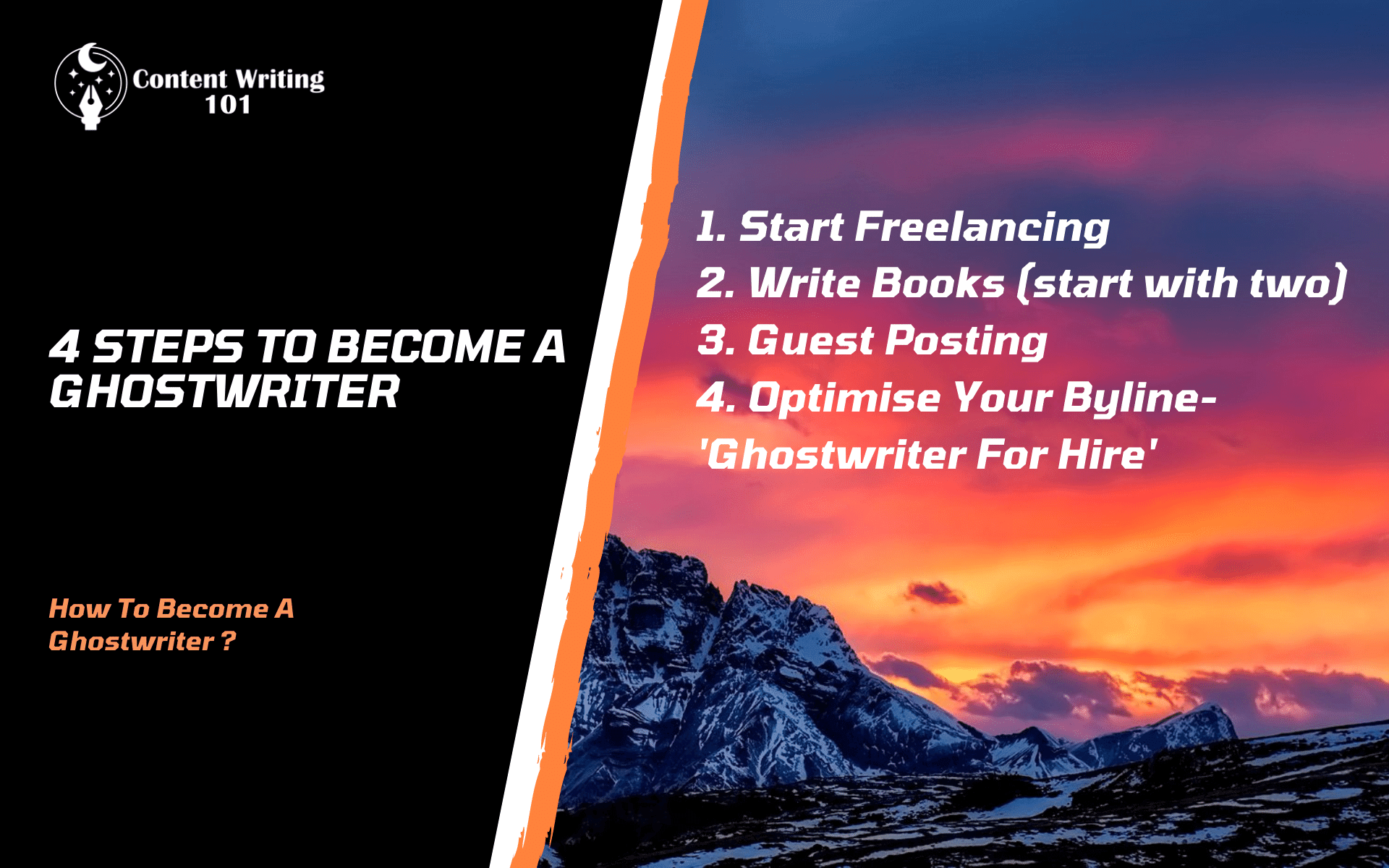 How to become a ghostwriter