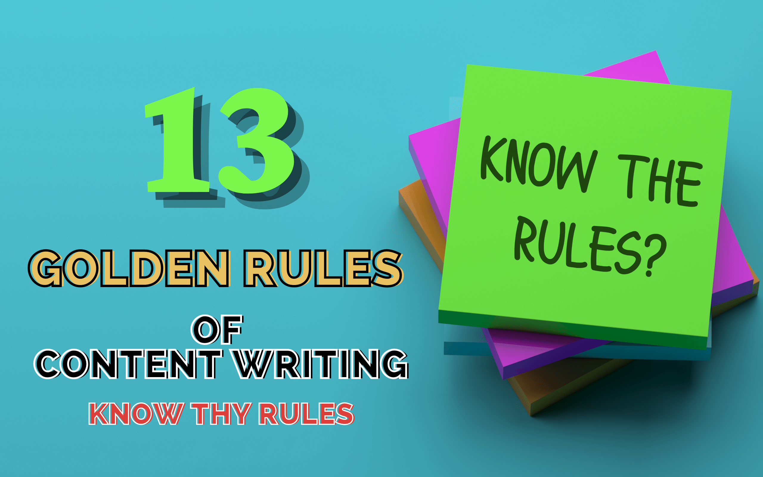 Golden rules of content writing